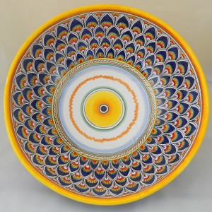 BOLO &ldquo;PENNE DI PAVONE BLU&rdquo;  DA CM. 34