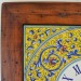 OROLOGIO “VOLUTE BLU FONDO GIALLO” CON CORNICE TARLATA  DA CM. 34
