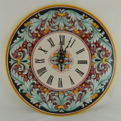 OROLOGIO “VOLUTE VERDI FONDO ROSSO E NERO”  DA CM. 35