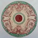 BISCOTTIERA TONDA “FONDO ROSSO E VERDE”
