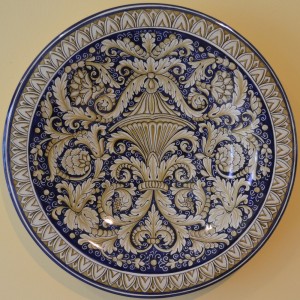 PLATE  “GIRALI FIORITI CON CESTO”  FROM CM 50