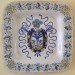 PIATTO DA PARETE ANTICO QUADRATO “STEMMA” CM. 33