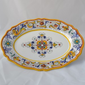VASSOIO OVALE SIM “RAFFAELLESCO”  CM. 38