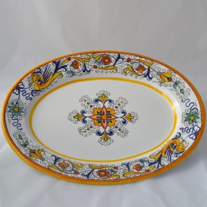 VASSOIO OVALE LISCIO &ldquo;RAFFAELLESCO&rdquo;  CM. 38
