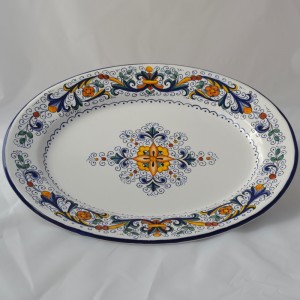 VASSOIO OVALE LISCIO “RICCO DERUTA”  CM. 38