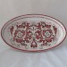VASSOIO OVALE LISCIO ALTO “FONDO ROSSO”  CM. 50