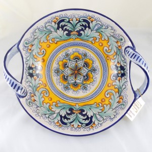 CENTERPIECE WITH HANDLES "FOGLIE VERDI"
